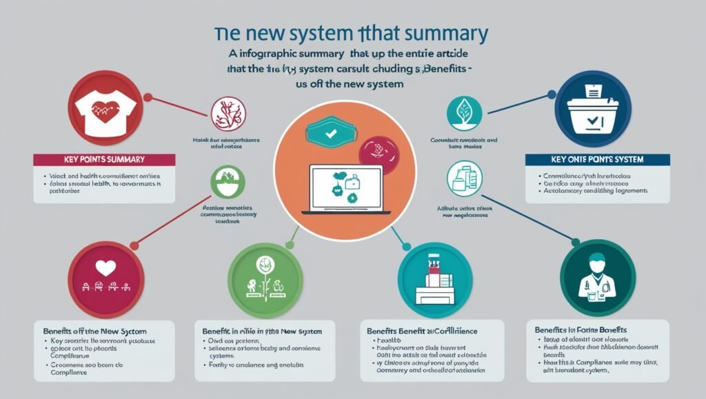 Summary infographic encapsulating the key points and benefits of the Vaccine Certificate System